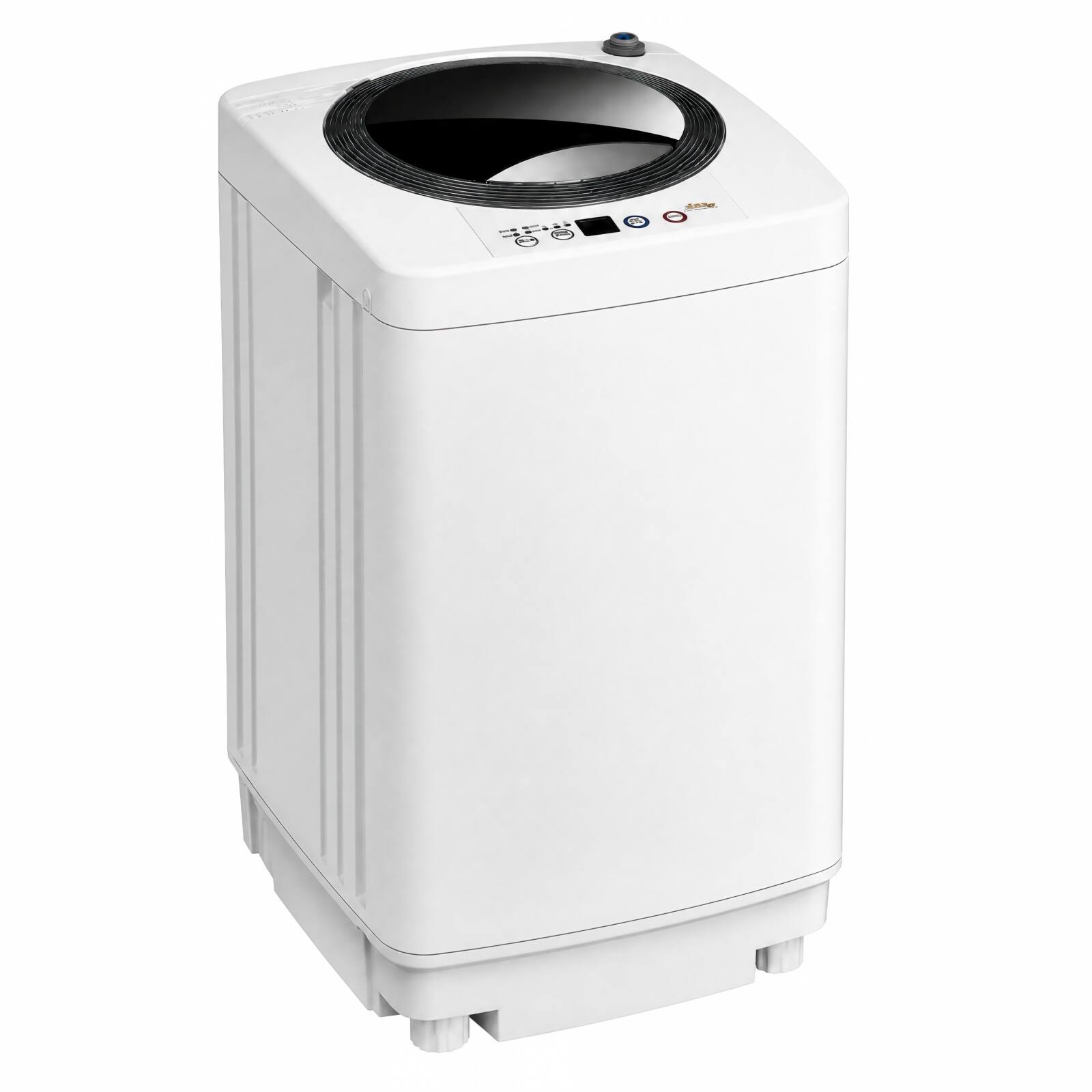 Front. Costway - Costway Portable Washing Machine, Full Automatic Washer and Dryer Combo, with Built-in Pump Drain - White.