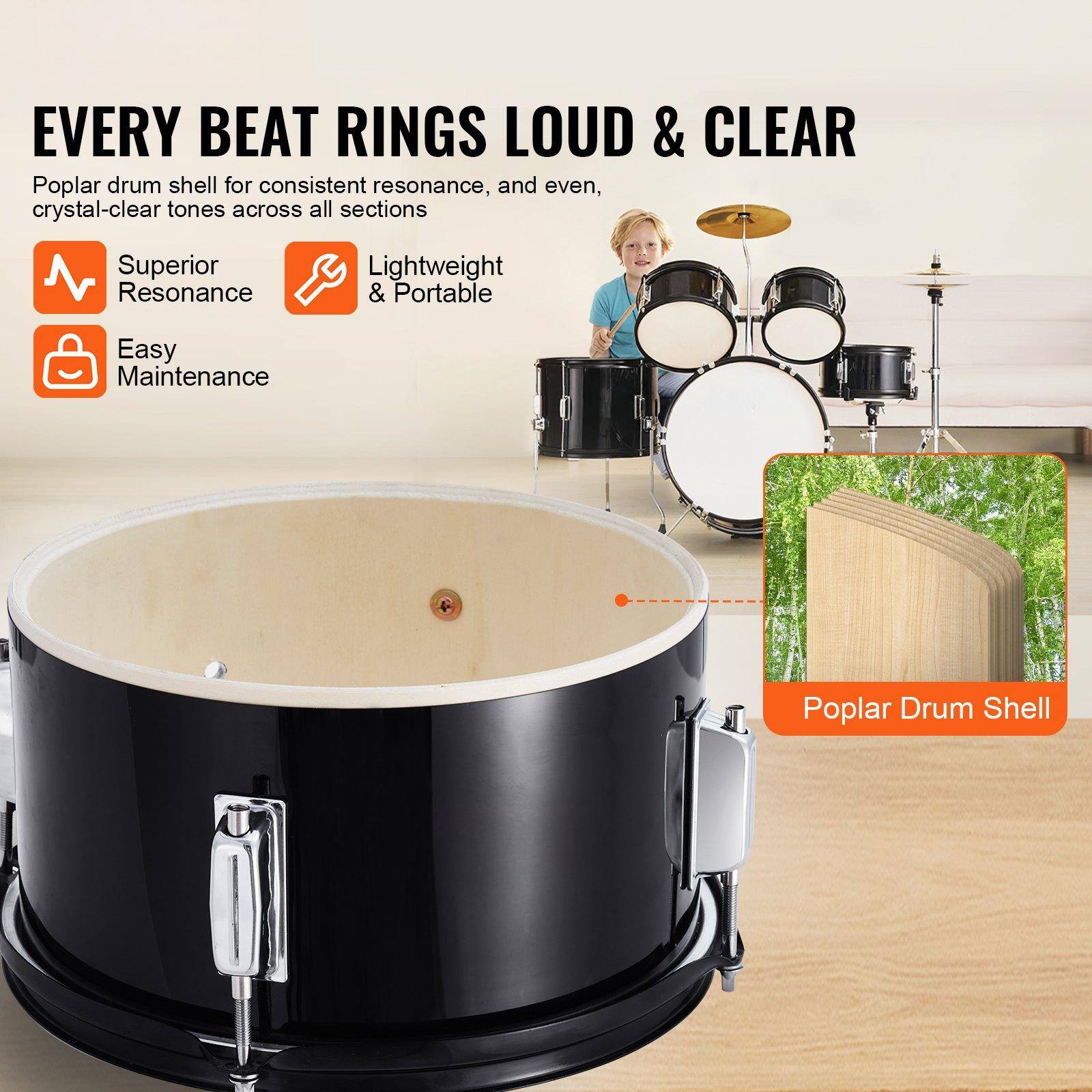 **EVERY BEAT RINGS LOUD & CLEAR**

Poplar drum shell for consistent resonance, and even, crystal-clear tones across all sections

- Superior Resonance
- Lightweight & Portable
- Easy Maintenance

Poplar Drum Shell