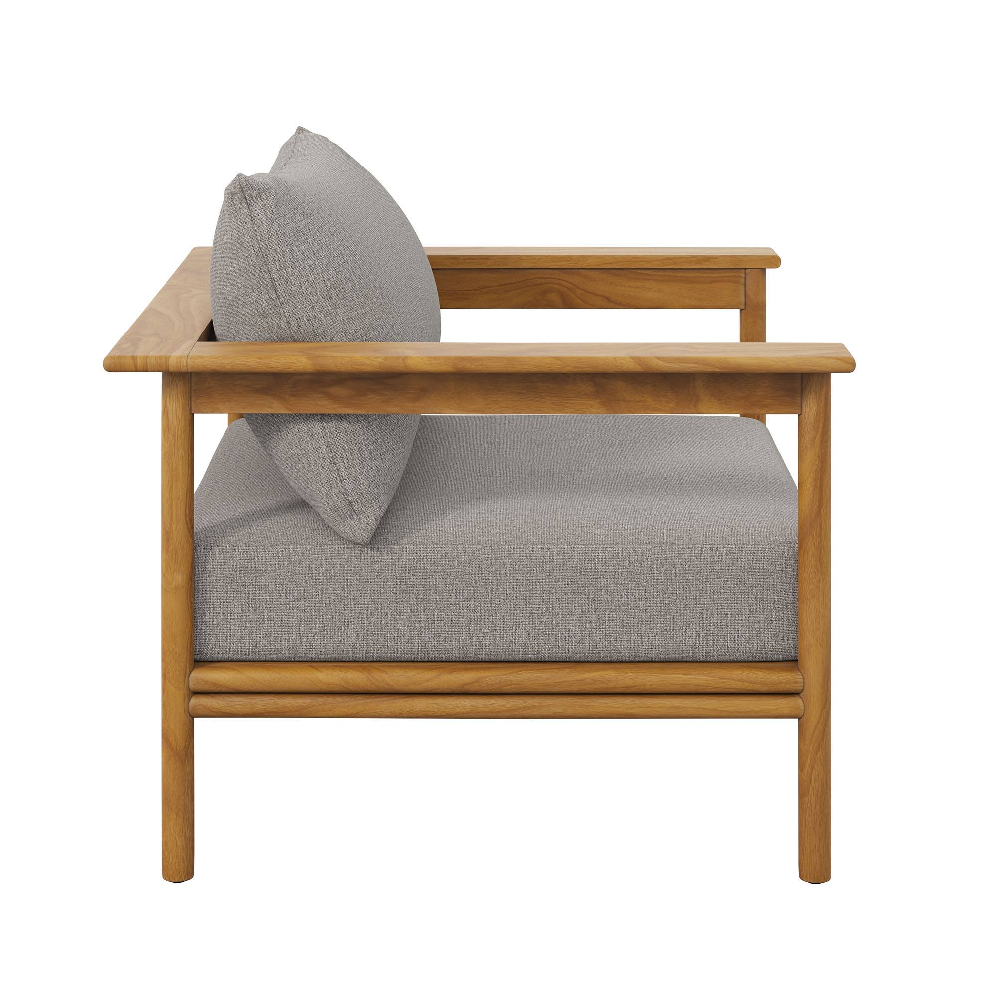 Alt View 3. Modway - Wren Outdoor Patio Teak Wood Armchair by Modway - Natural Driftwood.