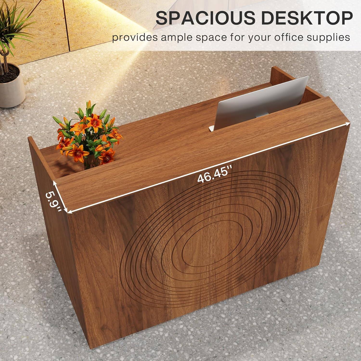 SPACIOUS DESKTOP provides ample space for your office supplies

5.9"
46.45"