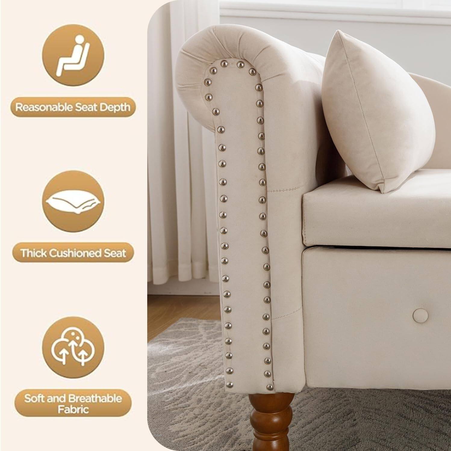 - Reasonable Seat Depth
- Thick Cushioned Seat
- Soft and Breathable Fabric