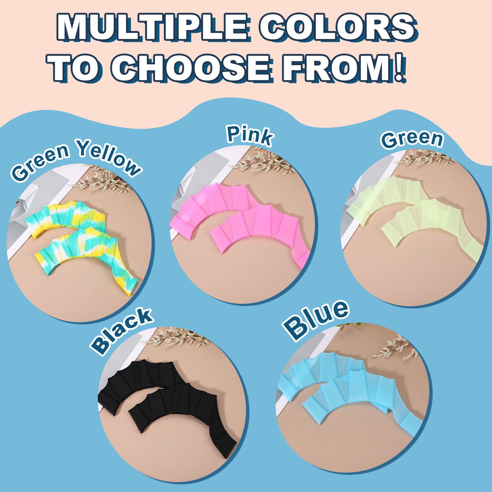 MULTIPLE COLORS TO CHOOSE FROM!  
Green Yellow Pink Green Black Blue
