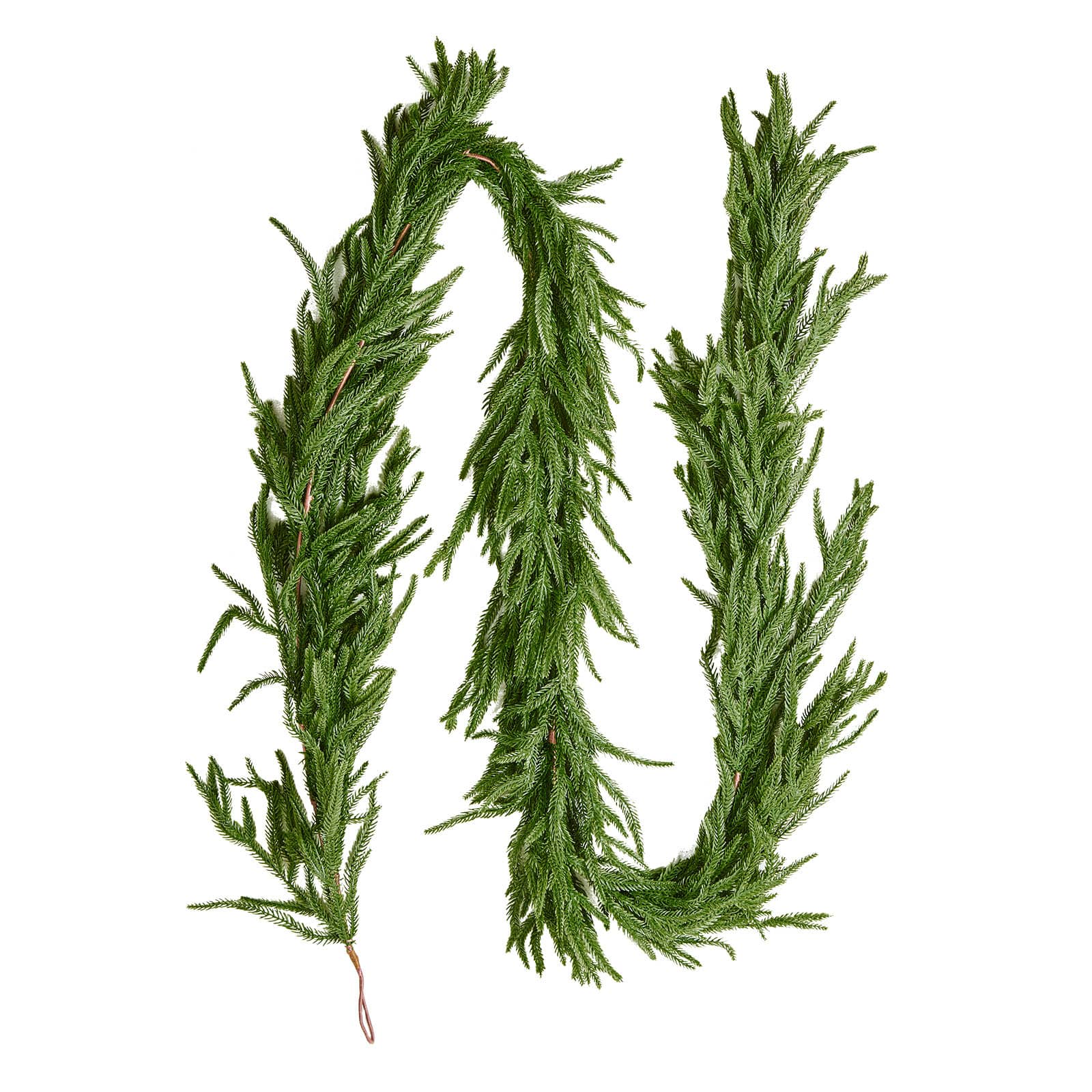 VEVOR - Christmas Garland, 9-FT Realistic Norfolk Pine Garland, Evergreen Real Touch Artificial Faux Greenery Garlands - Green
