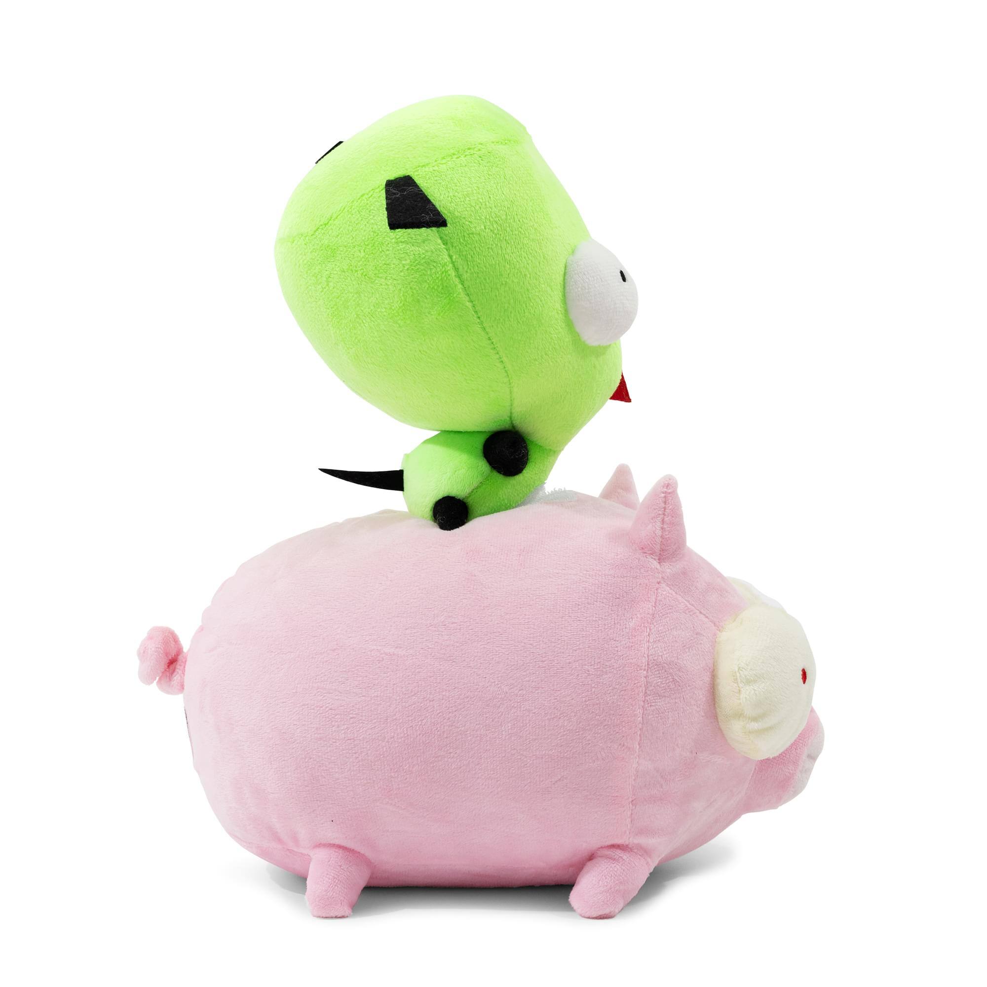 Alt View 10. Golden Bell Studios - Invader Zim GIR Riding Pig 10-Inch Plush - Multi-Colored.