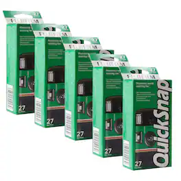 5x Fujifilm QuickSnap Flash 400 One-Time-Use Disposable Camera (27 Exposures) - Green