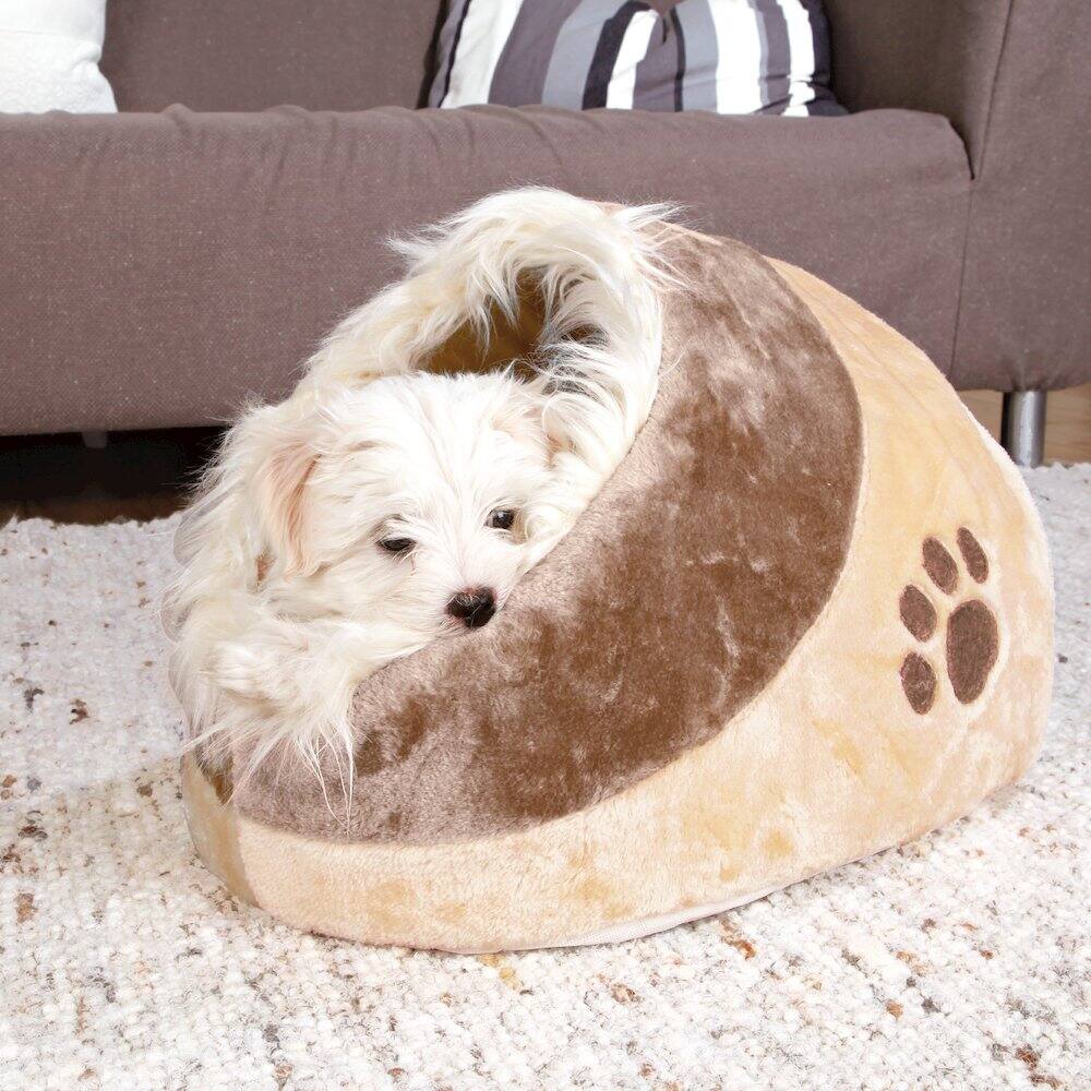Angle. TRIXIE - Minou Cuddly Cave, Brown, Small - Brown.