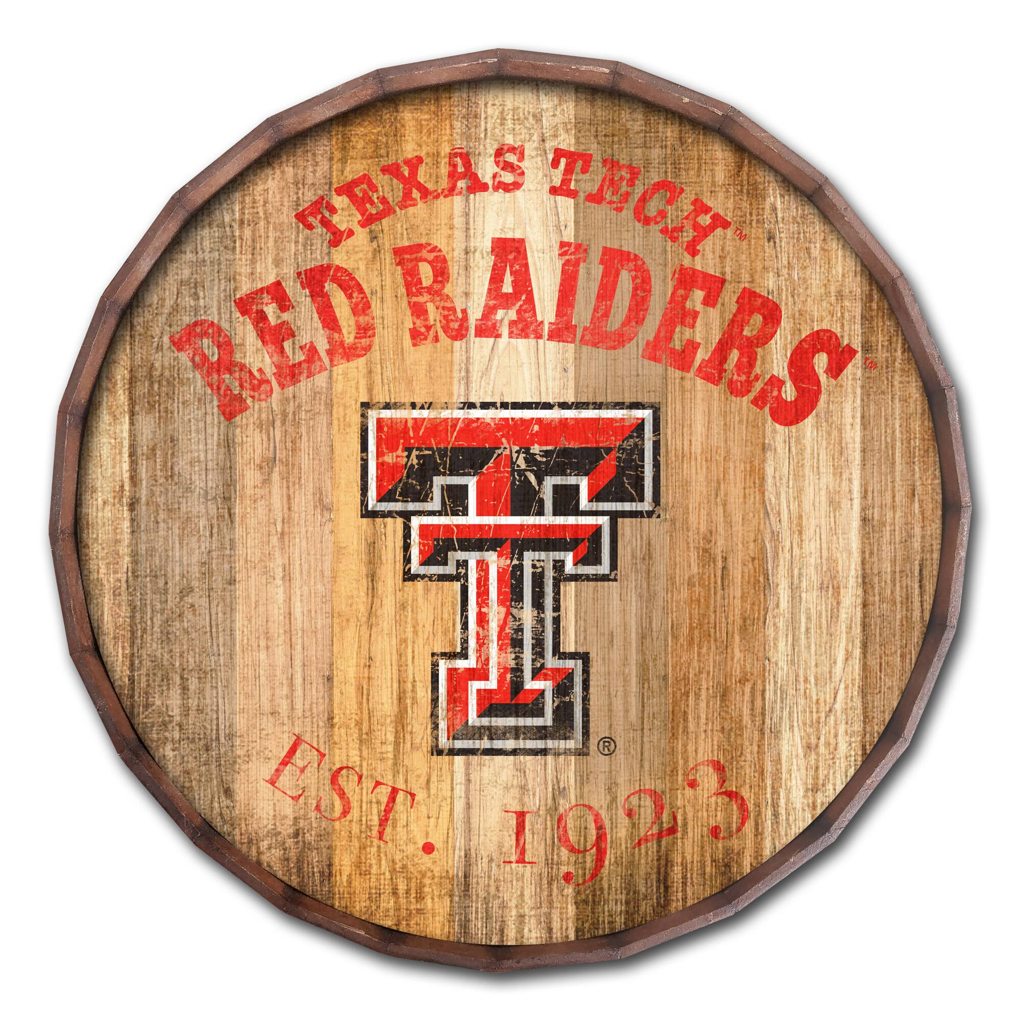 Texas Tech Red Raiders 24'' Established Date Barrel Top