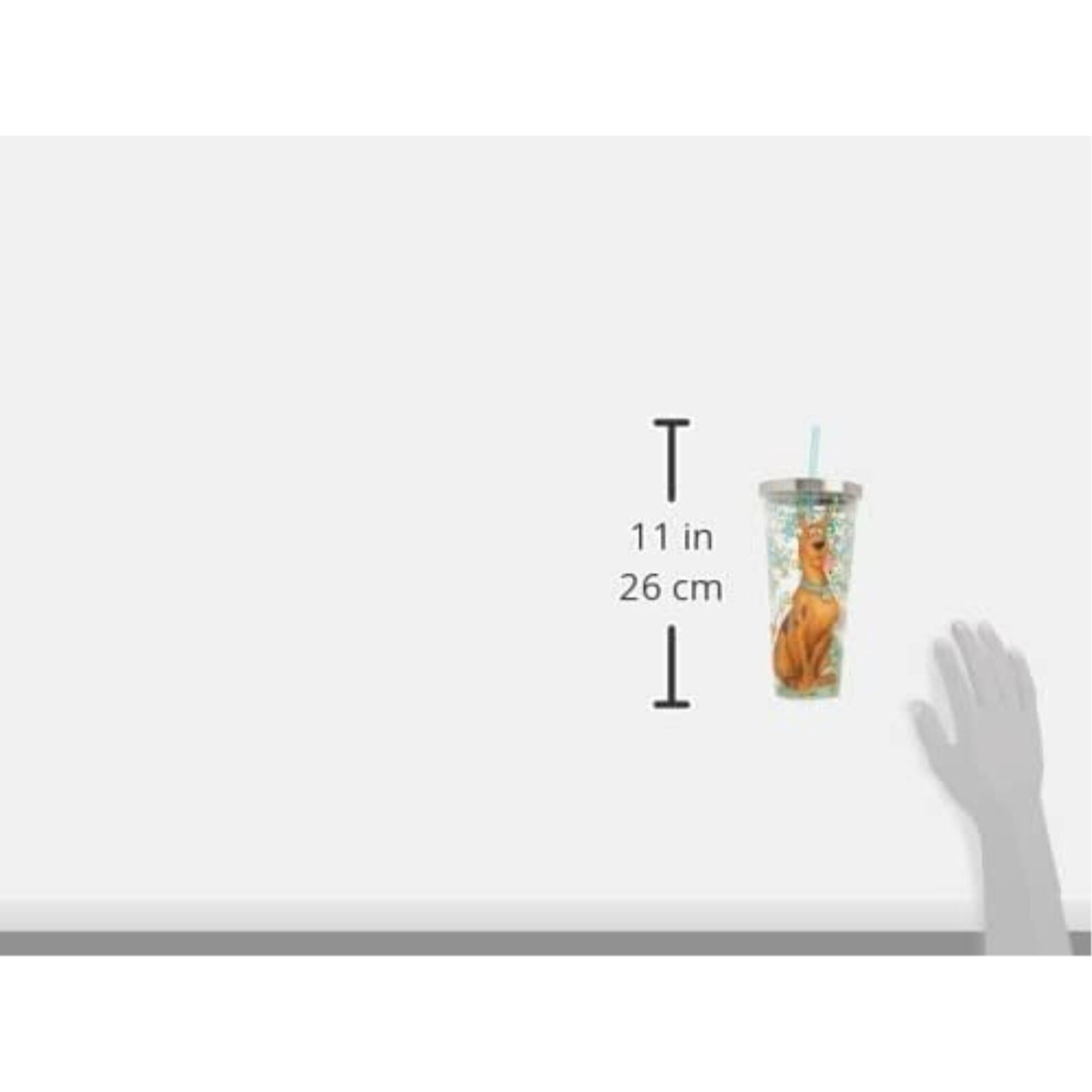 Alt View 1. Spoontiques - Spoontiques Scooby Doo Double Walled Insulated Acrylic Tumbler Glitter Cup with Straw 20 ounce - Multicolor.