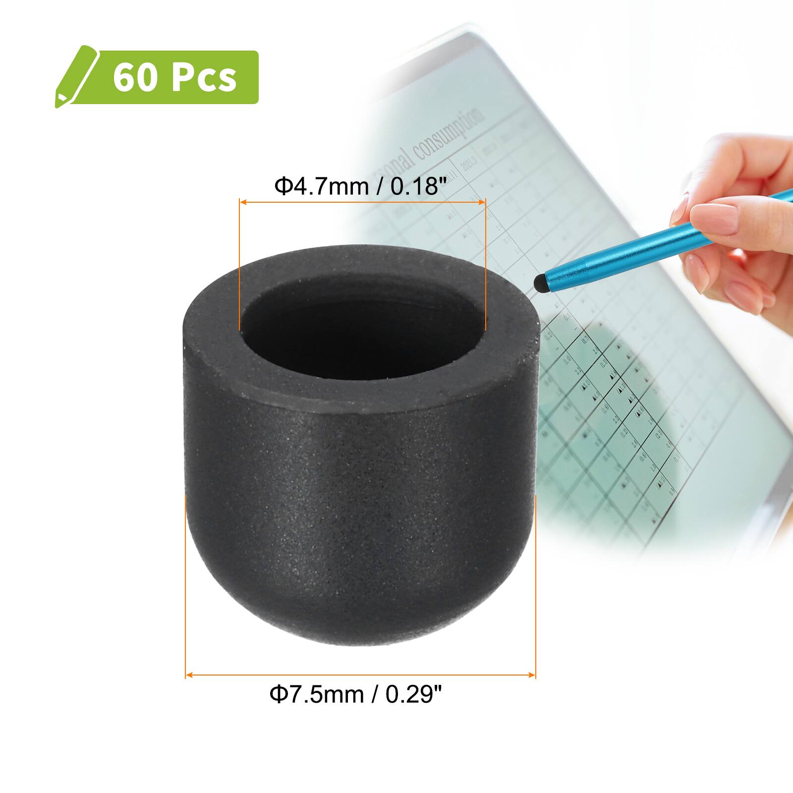 60 Pcs

Φ4.7mm / 0.18"

Φ7.5mm / 0.29"