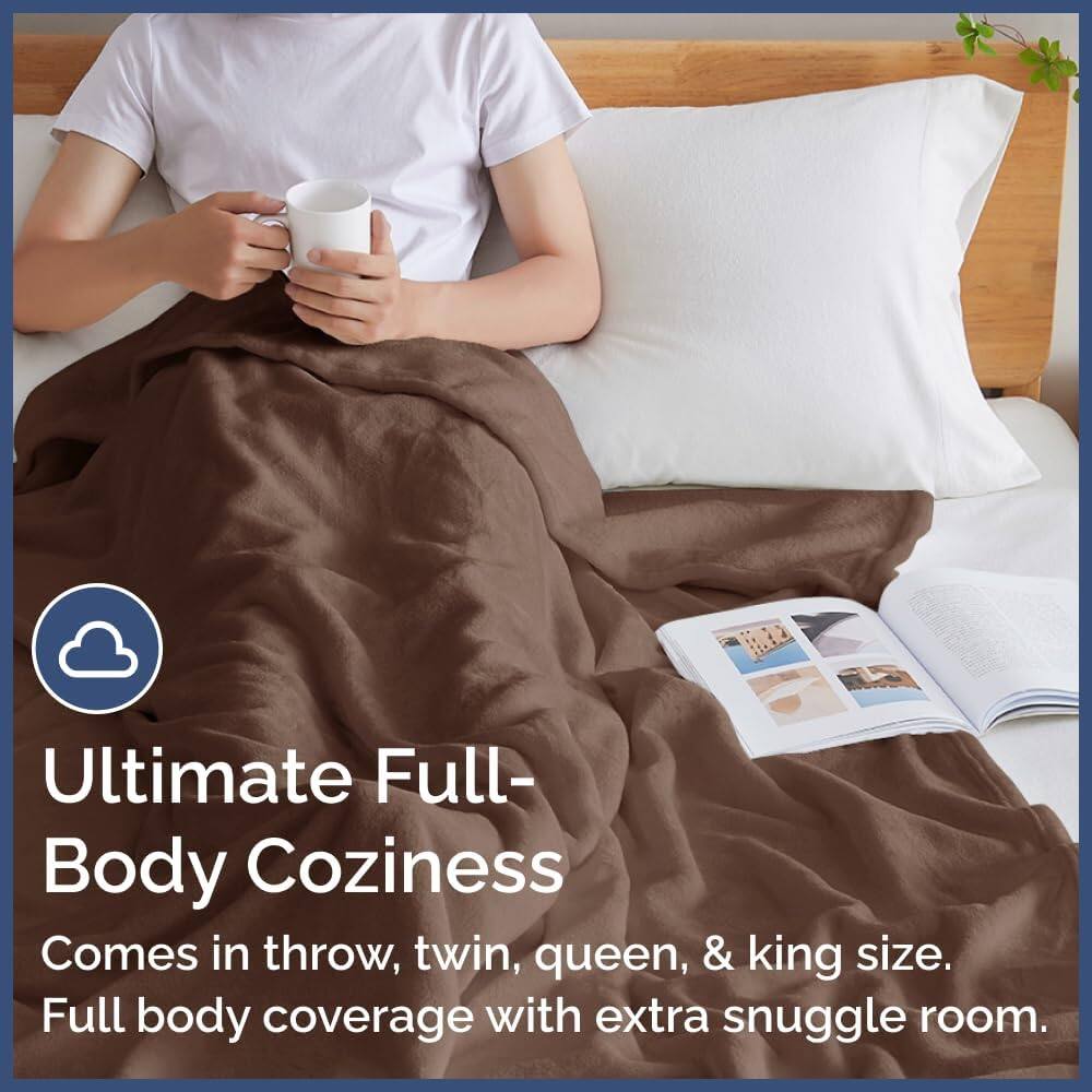 Ultimate Full-Body Coziness  
Comes in throw, twin, queen, & king size.  
Full body coverage with extra snuggle room.