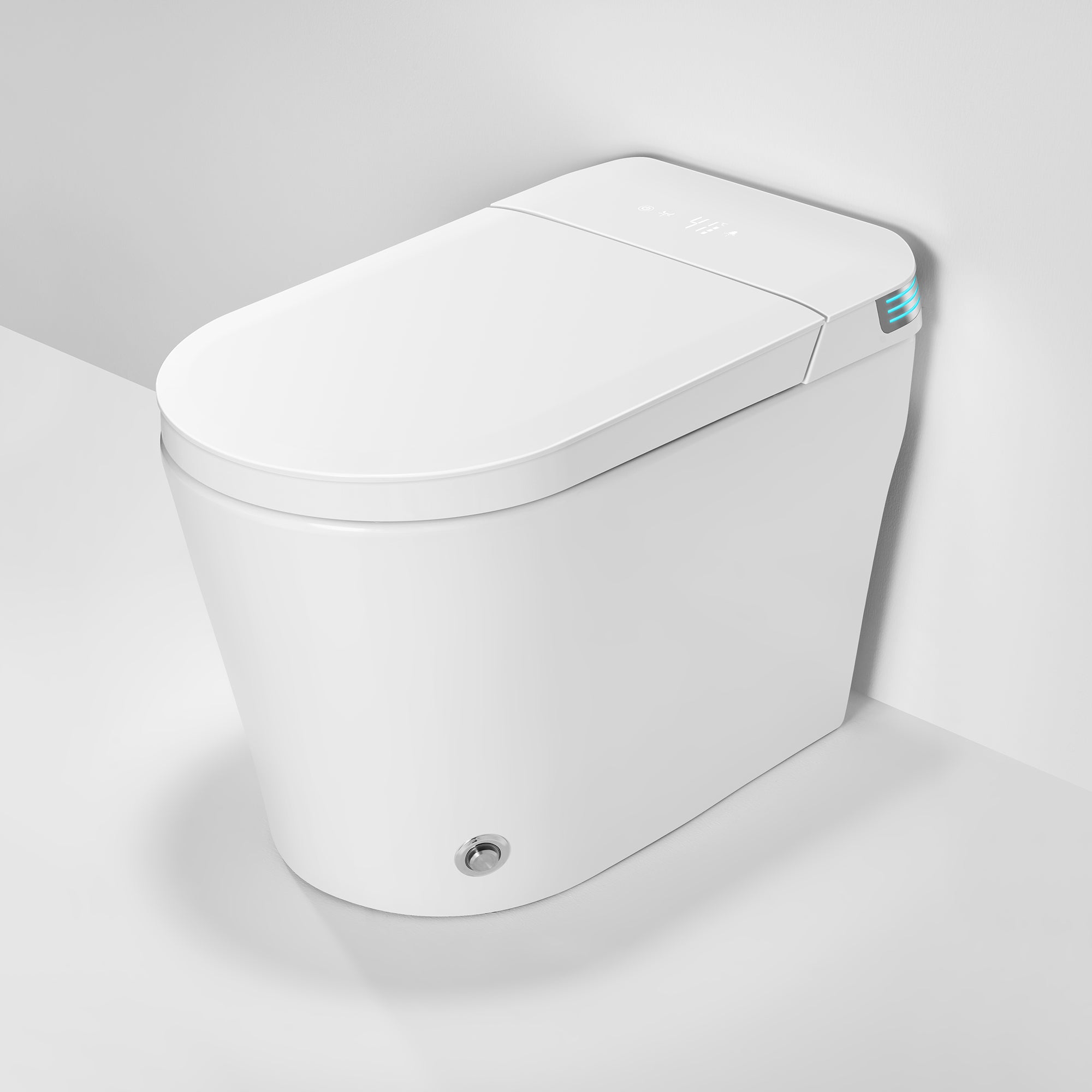 Alt View 1. Boyel Living - Smart Toilet Full Function Ceramic Body Heated Seat Multi Wash Auto Flush with Ambient Light - White.