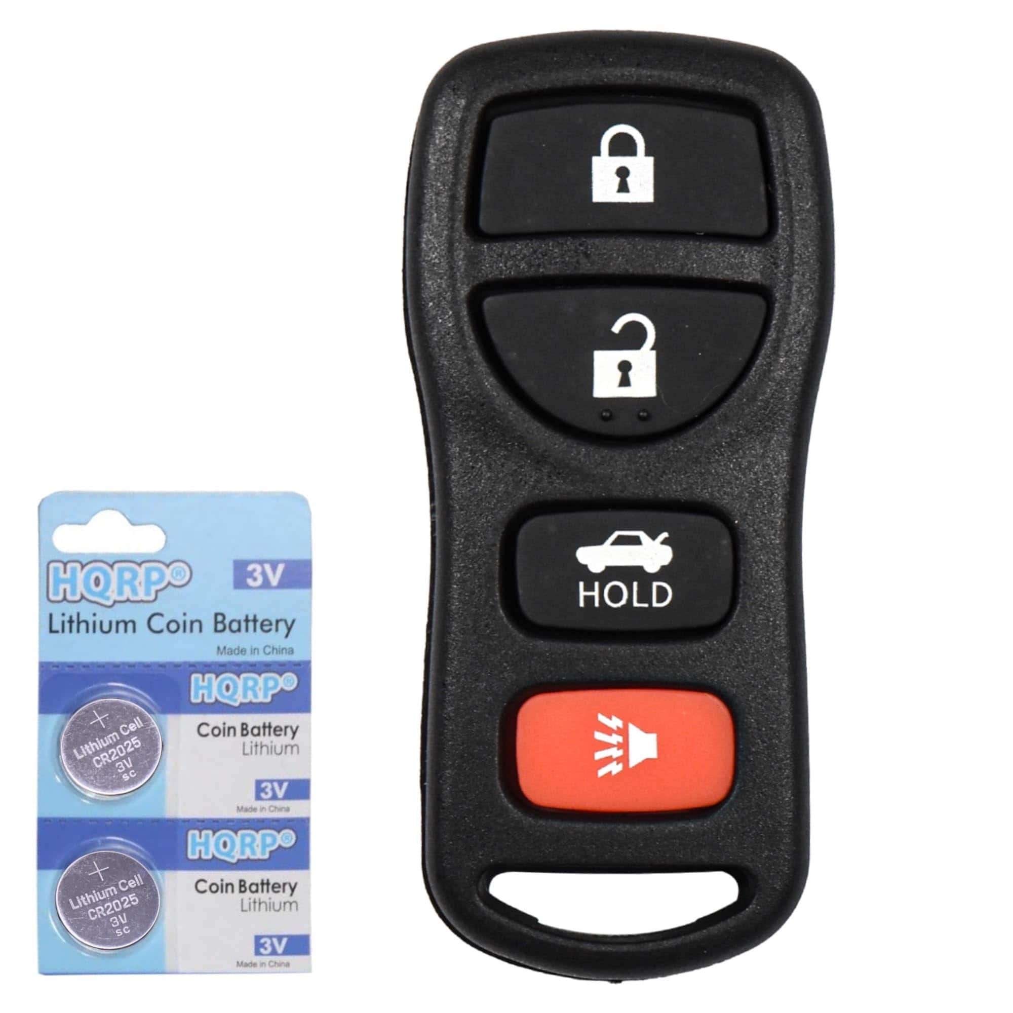 HQRP - Key Fob Remote Shell Transmitter Case + 2 Batteries for Infiniti G35 2003-2006, QX56 2004-2007 - Black price history on PriceWatchPro