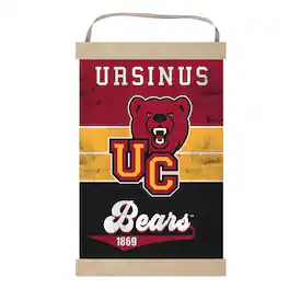 Jardine - Ursinus Bears Reversible Retro Logo Banner Sign - Maroon