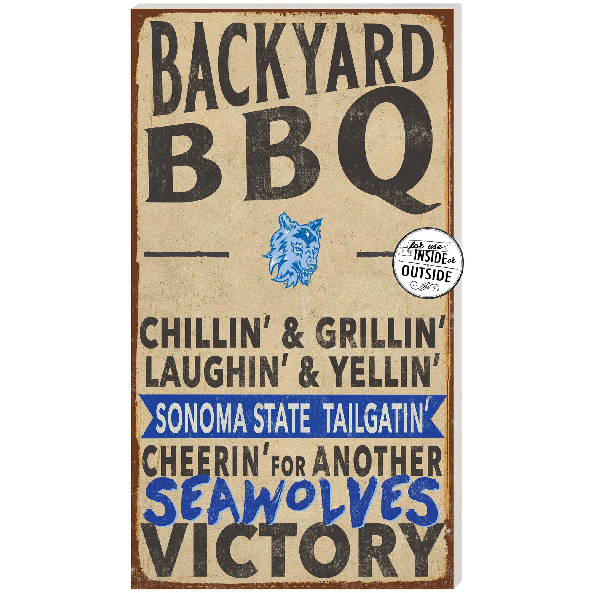 Sonoma State Seawolves 11'' x 20'' Indoor/Outdoor BBQ Sign