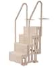 Front. VEVOR - Swimming Pool Ladder, 4-Step Double Handrails Stairs with Non-slip Heavy Duty Steps, Max Load Capacity 400 lbs - Taupe.