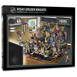 YouTheFan - Vegas Golden Knights Purebred Fans 18'' x 24'' A Real Nailbiter 500-Piece Puzzle - Multicolor