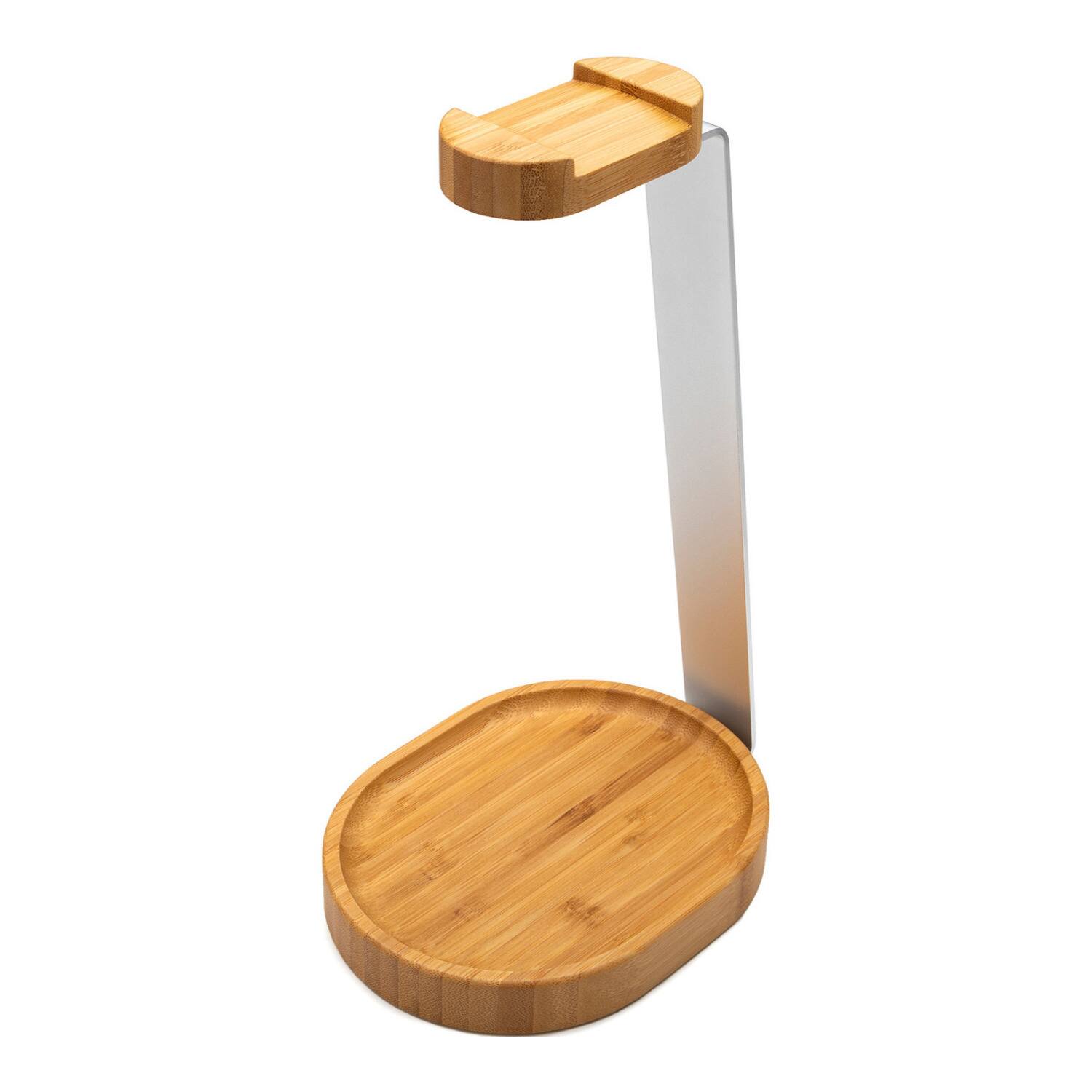 Left. Knox - Knox Gear Wooden Headphone Stand (Bamboo Brown) - Brown.