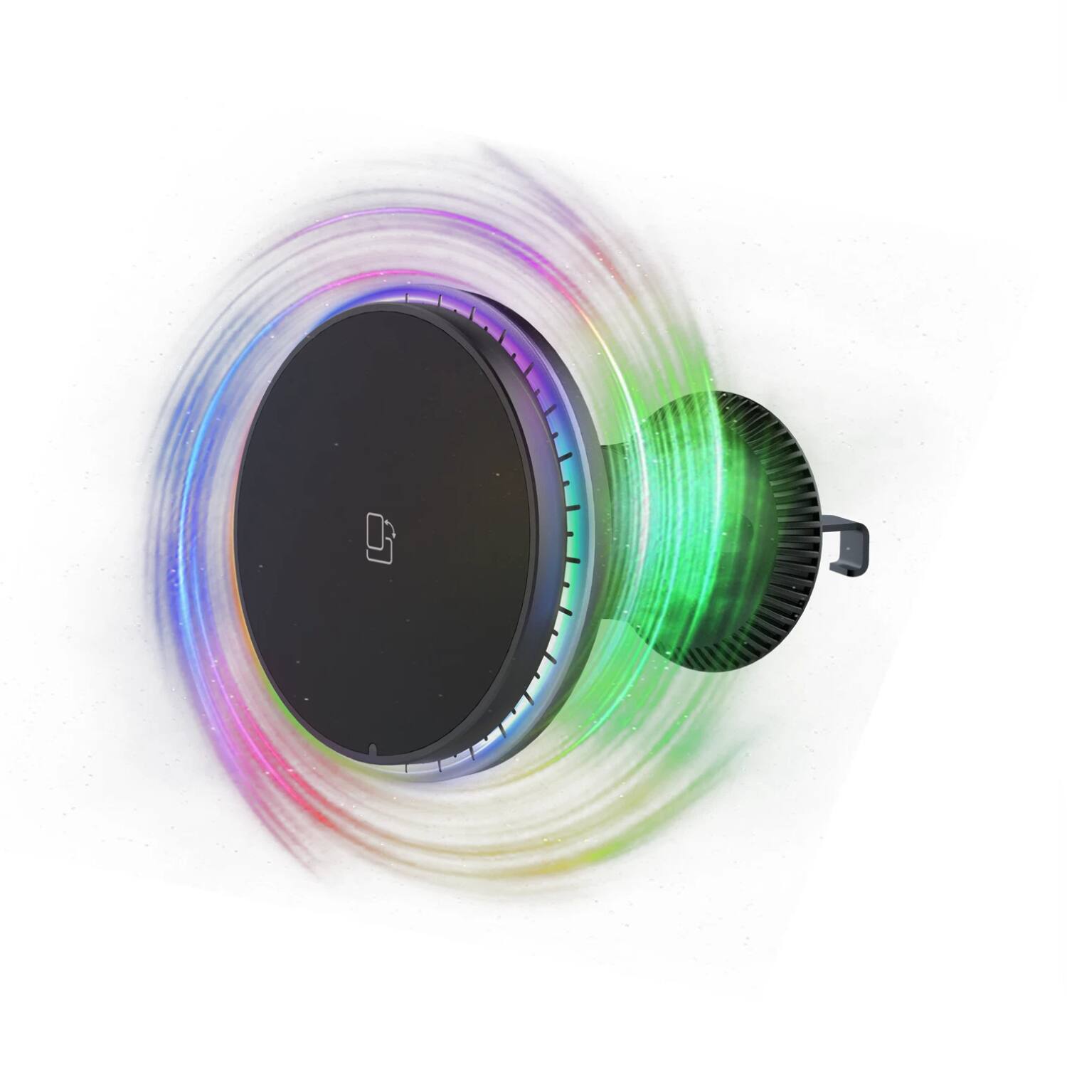 Left. Stock Preferred - 15W Wireless Magnetic Car Charger Mount for iPhone 12–15 Series - Multicolor.