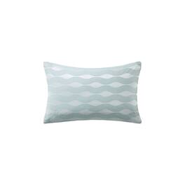 Gracie Mills - Celina Seaside Serenity Cotton Embroidered Oblong Pillow - Blue