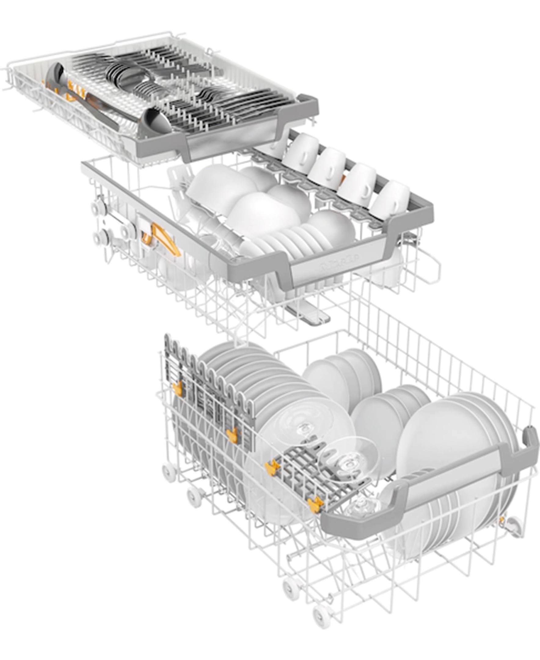 Angle. Miele - G5892SCVi Dishwasher - Custom Panel.
