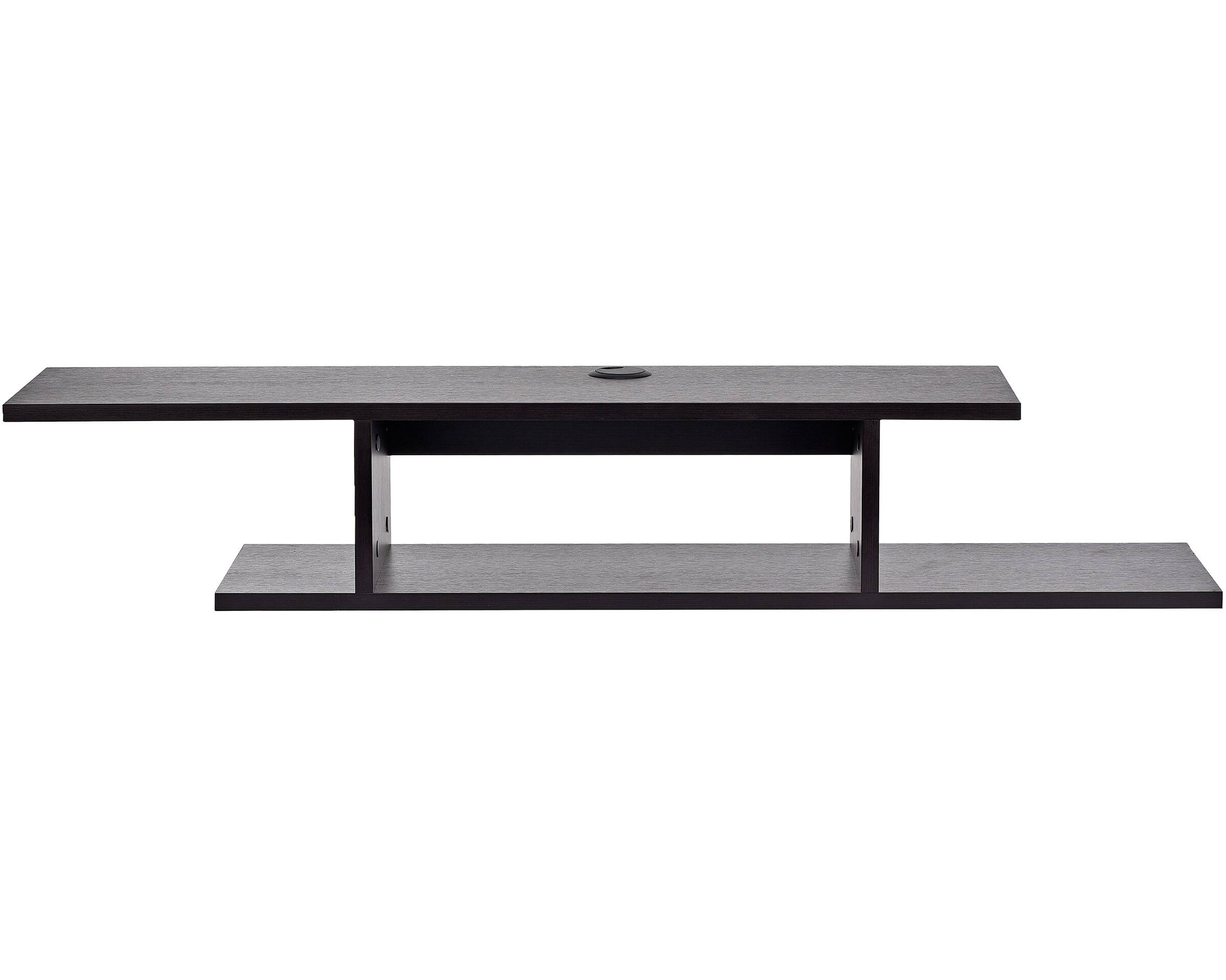 Left. AdirHome - Floating Wall Shelf - Black.