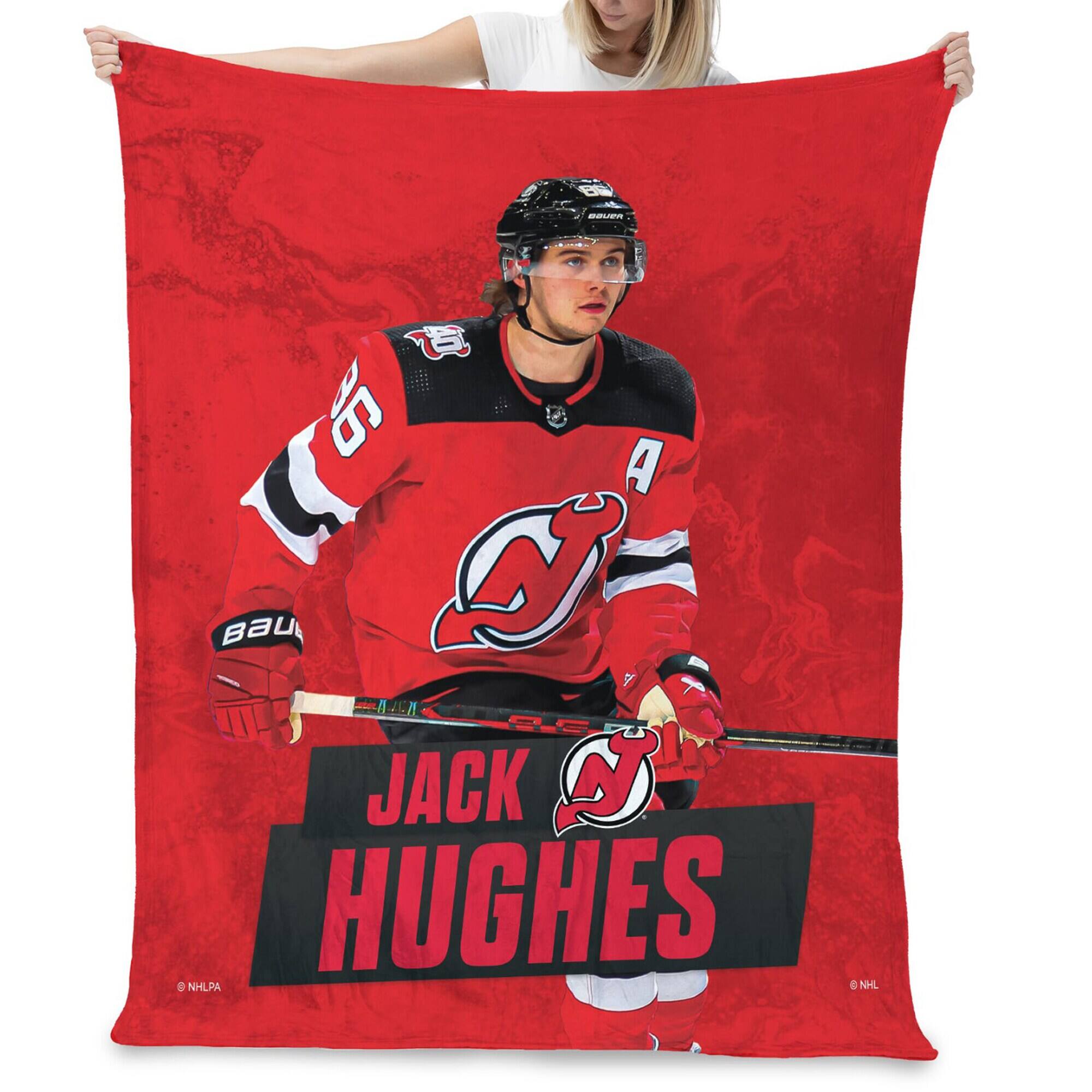 E E 96 L A BAU C P 85 JACK HUGHES NHLPA NHL