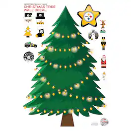Fan Creations - Pittsburgh Steelers Holiday Wall Decal - Multicolor
