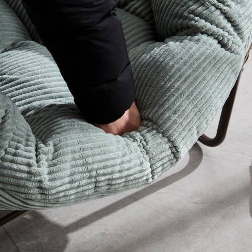 Alt View 1. GOODSILO - Outdoor Rattan Rocking Chair Padded Cushion Rocker Recliner for Porch, Living Room, Patio, Garden - Light Green.