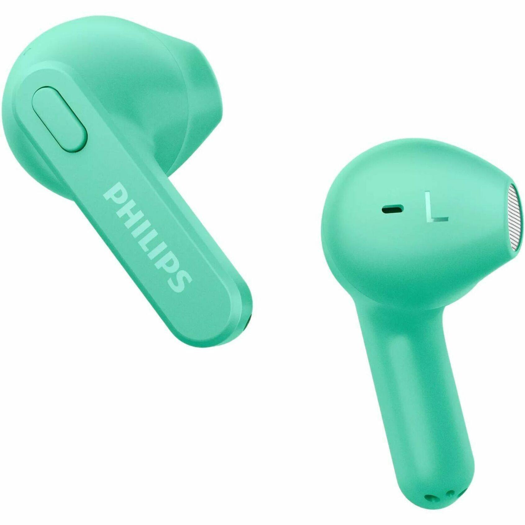 Front. Philips - TAT2236GR True Wireless Earbuds - Green.