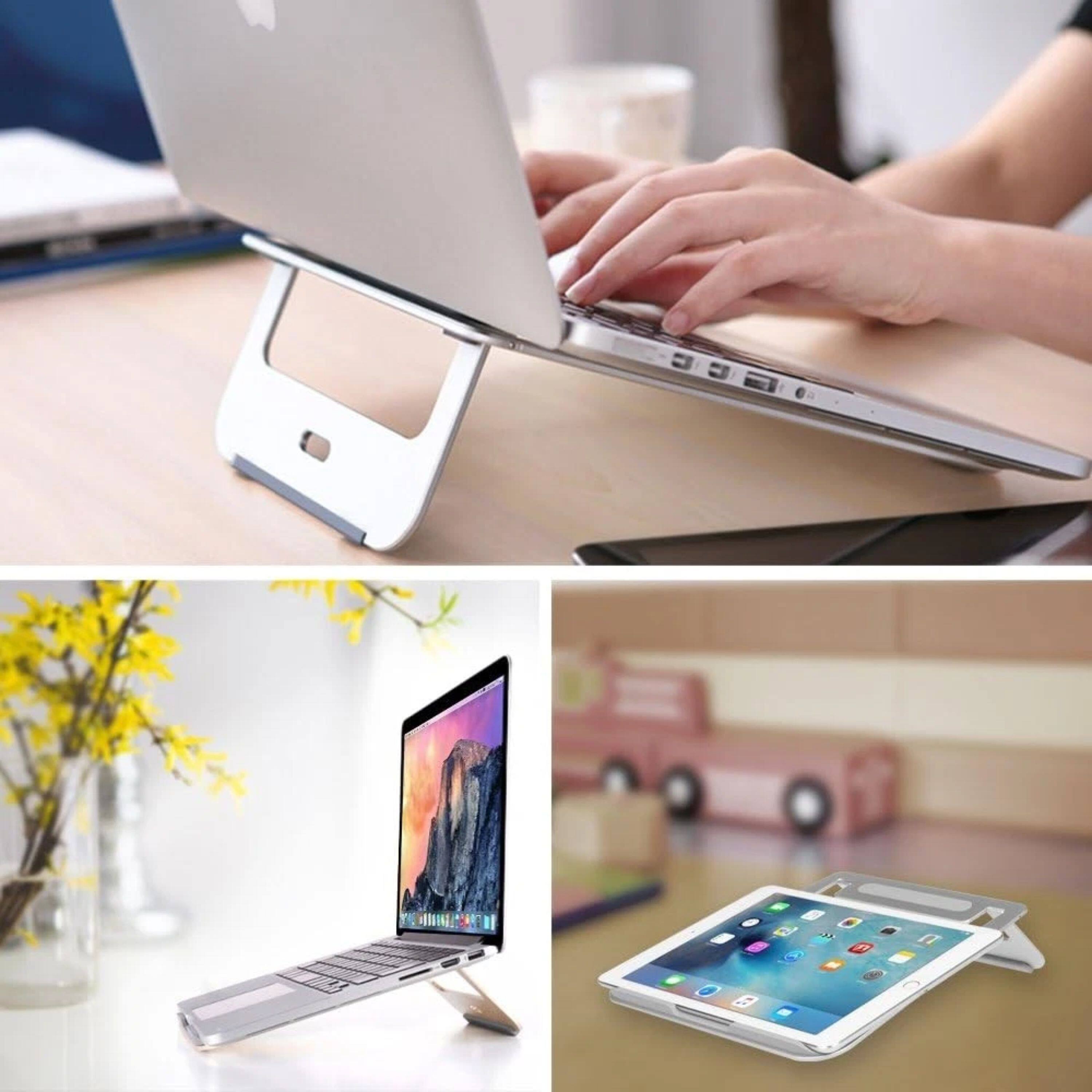 Alt View 3. Kitcheniva - Aluminum Portable Laptop Stand For 11-15" Laptop MacBook Surface Lenovo Dell Silver - Silver.