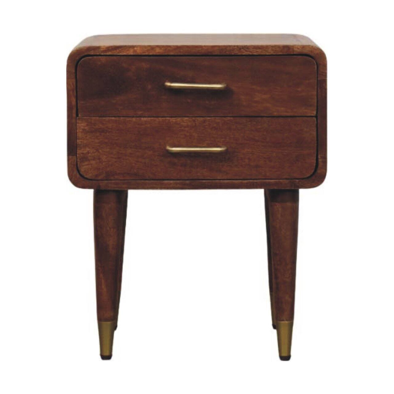Artisan Furniture - Solid Wood Astor 2-Drawer Nightstand - Brown