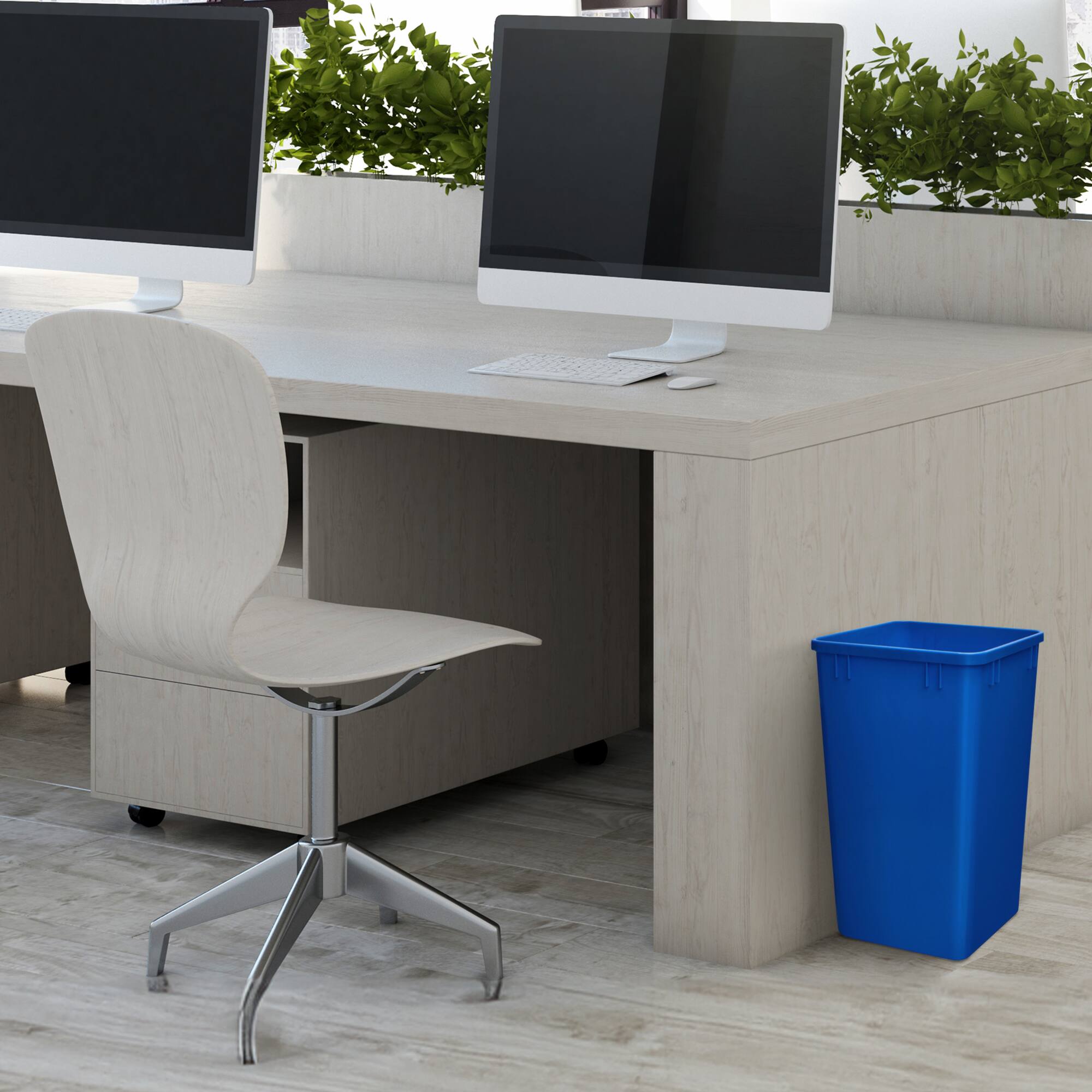 Alt View 10. Rev-A-Shelf - Rev-A-Shelf Polymer Replacement 35 qt. Trash Bin, Blue, 2 Pack, RV-35-22-2 - Blue.