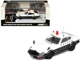 Inno Models - Nissan Fairlady 240ZG (HS30) RHD (Right Hand Drive) Japanese Police 1/64 Diecast Model Car - Black and White