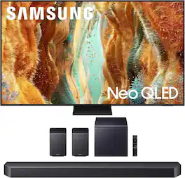 QN85QN70FAFXZA 85" Neo QLED 4K Smart TV with Samsung HW-Q990F Soundbar 11.1.4 Ch with Rear Speakers (2025)