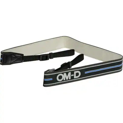 Front. Olympus - Comfortable Washable Camera Neck and Shoulder Strap for Secure Carrying and All-Day Shooting Support - Black.