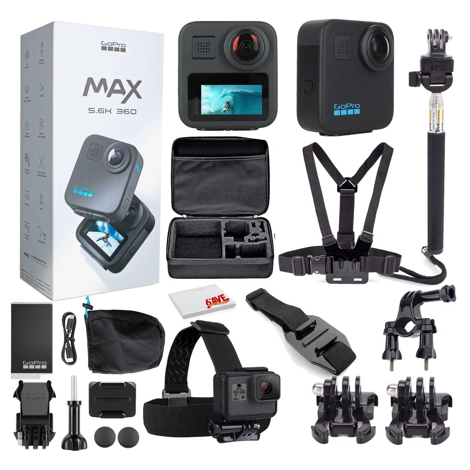 GoPro MAX 360 (2025) Waterproof Action Camera With Mega Accessory
