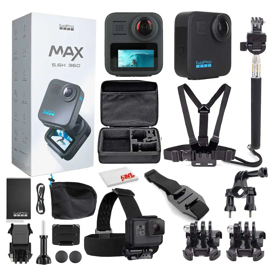 Gopro 360 Mini Bundle GoPro MAX 360 (2025) Waterproof Action Camera With Mega ...