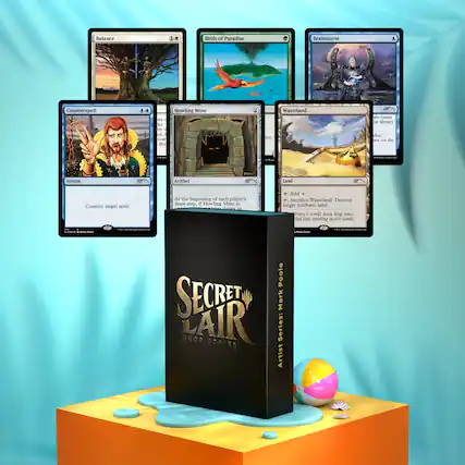 Balance
Birds of Paradise
Brainstorm
Counterspell
Howling Mine
Wasteland
At the beginning of each player's draw step, if Howling Mine is in your graveyard, add a card to your hand.
Sacrifice Wasteland: Destroy target nonbasic land.
Artist: Mark Poole
Secret Lair Drop Series