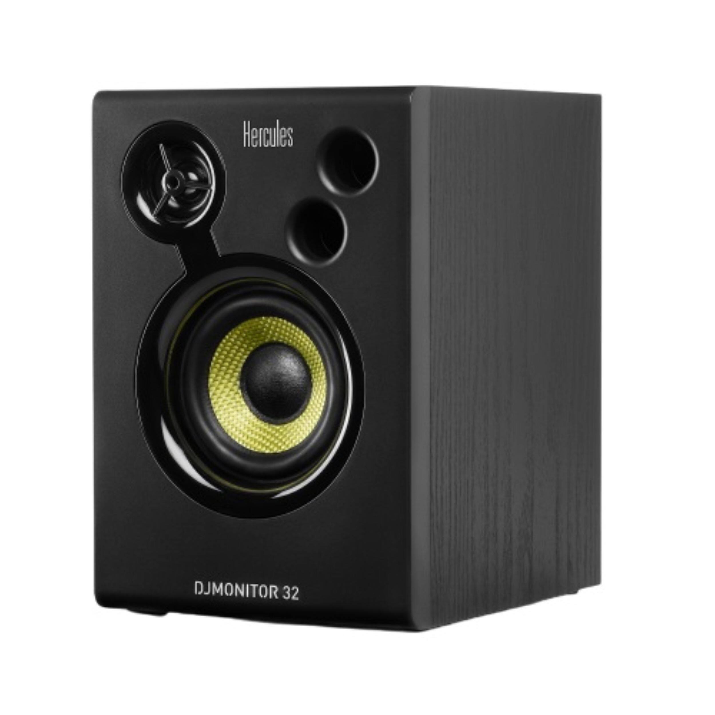 Back. Hercules - DJ Monitor 32 - 2 x 15 watts RMS Active Monitoring Speakers - Black.