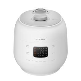 cuchen - Dual Heating Pressure Rice Cooker 6 Cup (Uncooked) (1.14 quarts): 6 person - White
