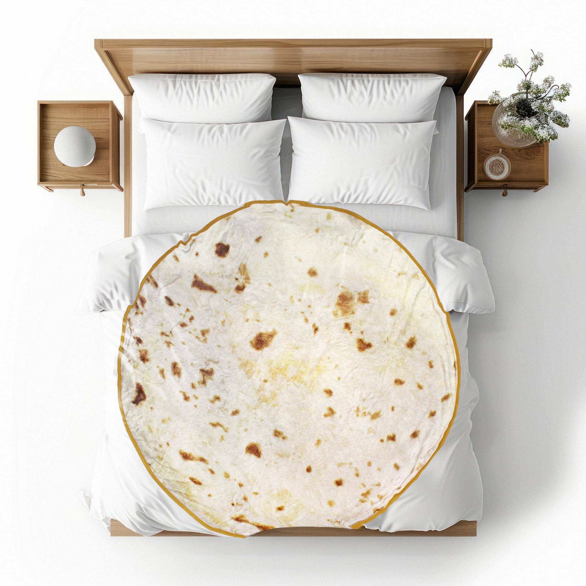 Alt View 10. Just Funky - Burrito 59 Inch Fleece Throw Blanket - Beige.