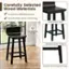 Carefully Selected Wood Materials: Account for reliable structure. Provide better sense of touching. Solid Wood Seat: 330 lbs. Each Bar Stool: 330 lbs. Rubber Wood Footrest: Acacia Wood Support Legs.