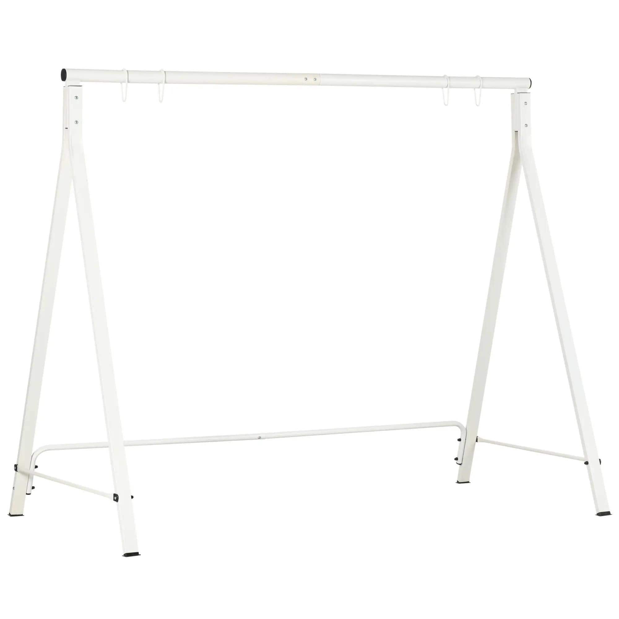 Resenkos - Heavy Duty Swing Frame, Metal Porch Swing Stand, 528 lbs Capacity, Perfect for Backyard, Patio, Lawn, White