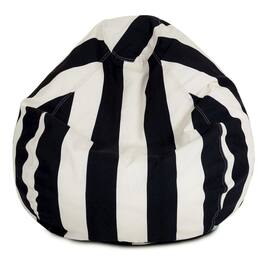 Majestic Home - Large Bean Bag Vertical Stripe - Black