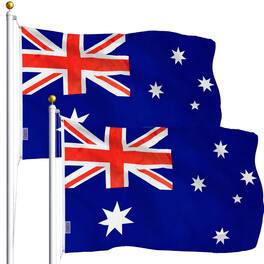 G128 - Australia Flag 3x5 ft 2-Pack Printed Polyester - Assorted Colors