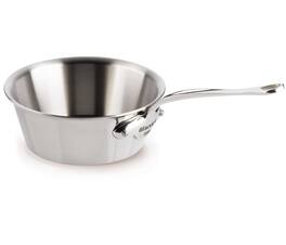 Mauviel - M'Cook 1.1 qt. Splayed Saute Pan Cast Handle - Silver