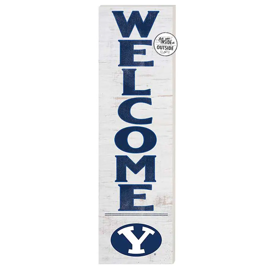Jardine BYU Cougars 10'' x 35'' Indoor/Outdoor Welcome Sign White ...