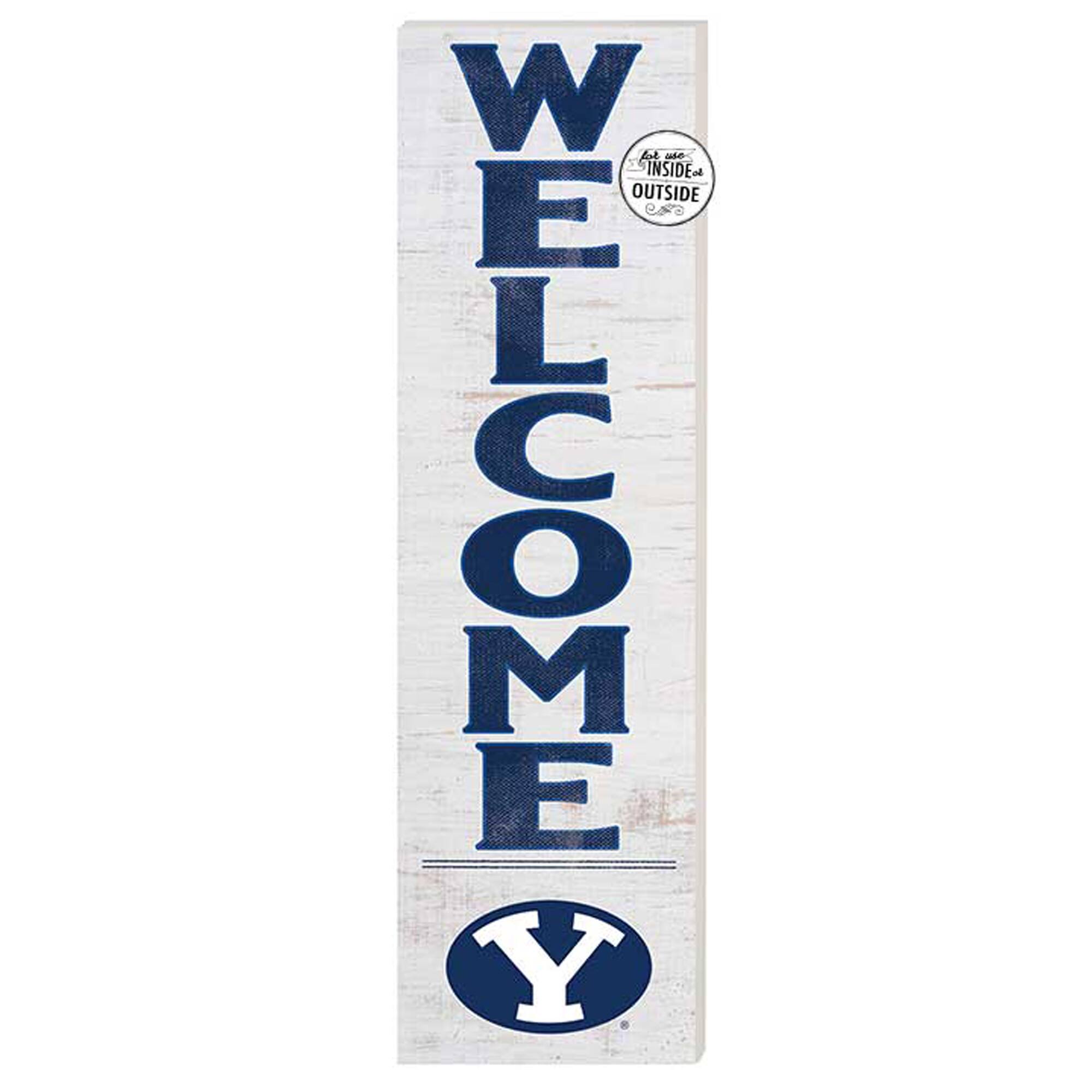 Jardine BYU Cougars 10'' x 35'' Indoor/Outdoor Welcome Sign White ...