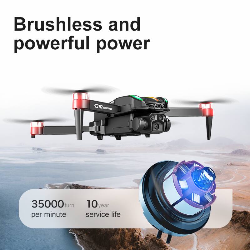Brushless and powerful power  
D10 AVORANCE  
35000 turn per minute  
10 year service life