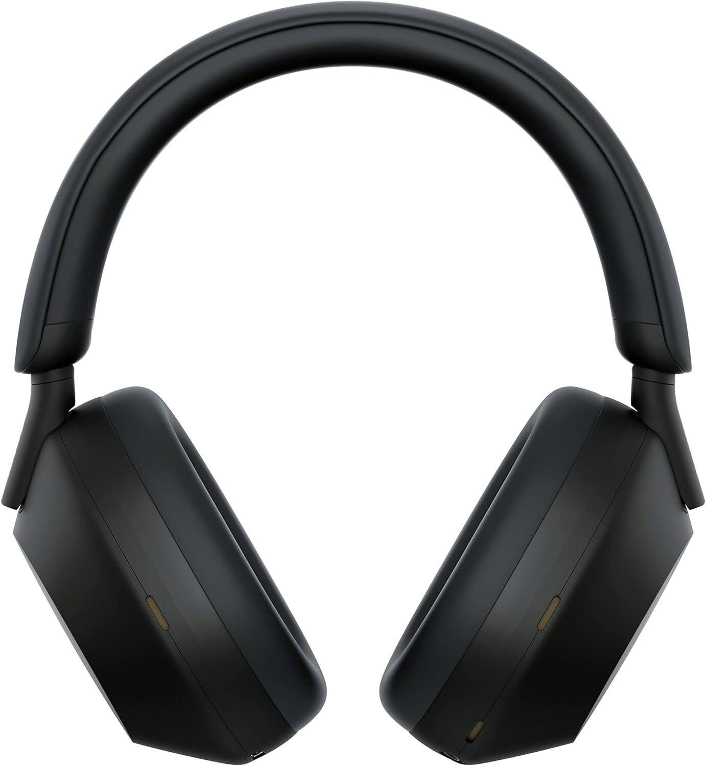 Left. Sony - Sony WH-1000XM5-BLACK Wireless Over-Ear Noise Canceling Headphones - Black with 3 Year Amber Protection Plan (2022) - BLACK.